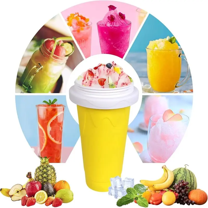 ALIM-Large Capacity Quick-Frozen Slushy Maker Cup For Homemade Smoothies,Frozen Juice,Ice Cream Kitchen ,Freezer Mug - view 6