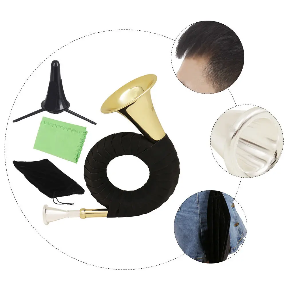 

1Pcs High Quality Waldhorn Brass Instrument French Horn Clear Sound Suitable for Music Practice Students Children Adults Outdoor