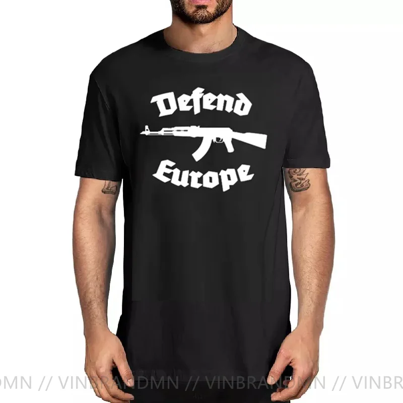 Defend Europe T shirt Immigrant Islam Custom Design Print Tee shirt For Men Women Cotton New Cool Tee Big Tall Size 6XL