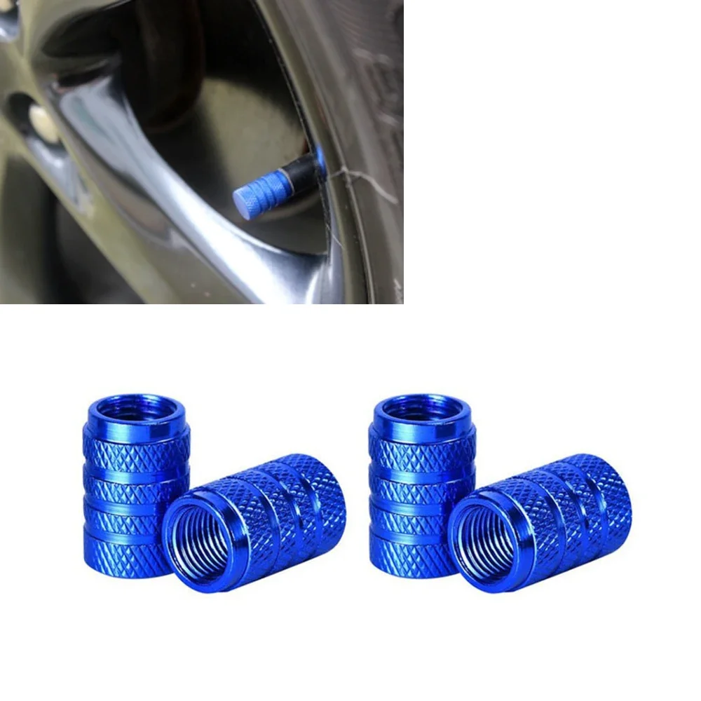 

4pcs Universal Car Wheel Tire Valve Stem Caps Dust Covers Aluminum Tire Wheel Stem Air Valve Cap Car Accessories
