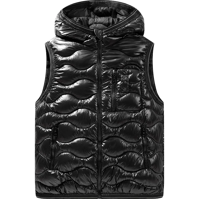 

Solid color sleeveless men's zipper pocket casual stylish vest jacket top