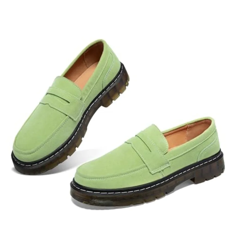 

Women's Suede Penny Loafer Comfort Driving Moccasins Casual Slip-Ons Loafer Flats Fashion Women Business Work Shoes