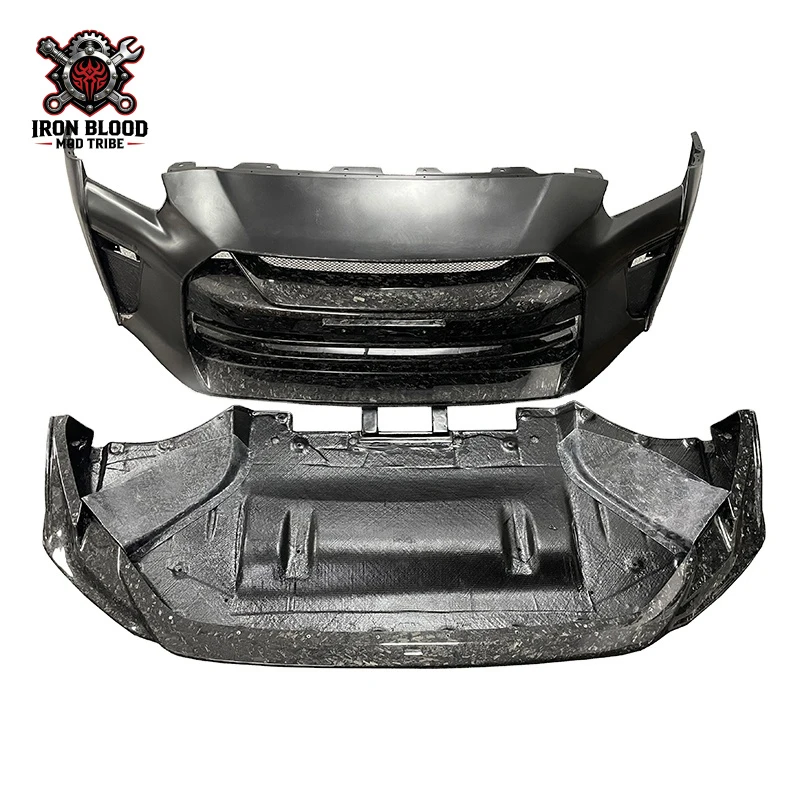 

Suitable for Top Secret Style Half Forged Carbon Fiber Car Bumper With Front Lip Nissan GTR R35 2008-2019