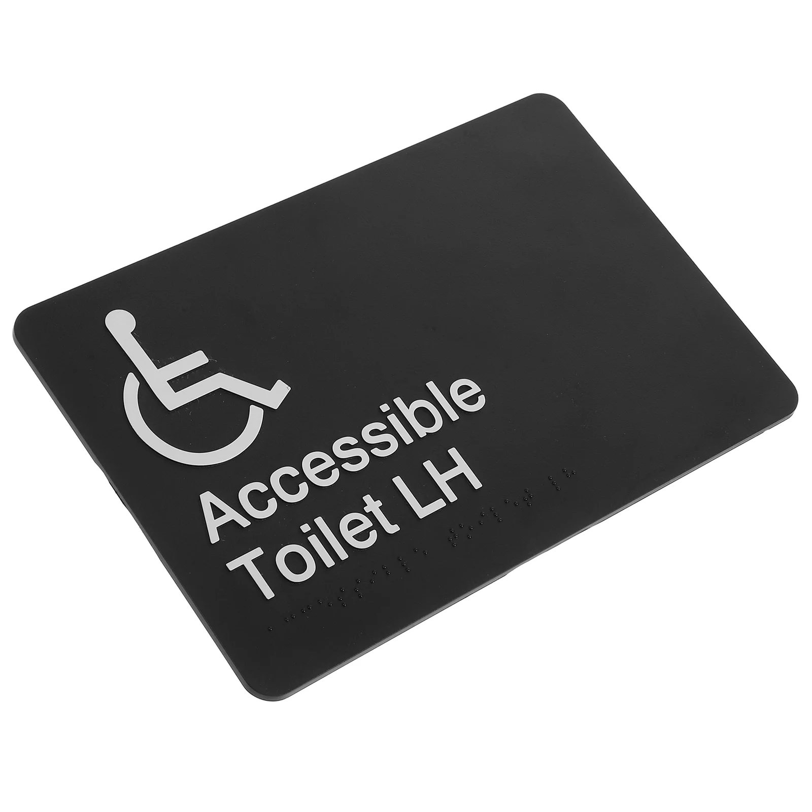 Tanda Aksesibilitas Pintu Masuk Industri yang Dapat Diakses dengan Nomor Rumah Kamar Mandi Kantor Braille