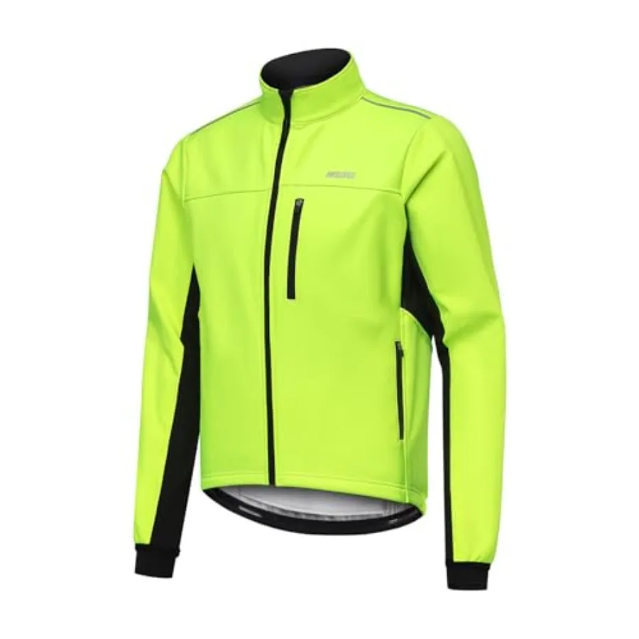 

ARSUXEO Thermal Fleece Winter Cycling Jacekt for Men Windproof Insulated Bike Running Active Jacket