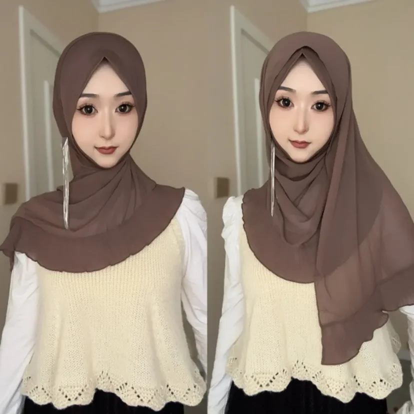 

Арабские шали, мусульманские женщины, мгновенная обертка, готовые хиджабы с кисточками, серьги