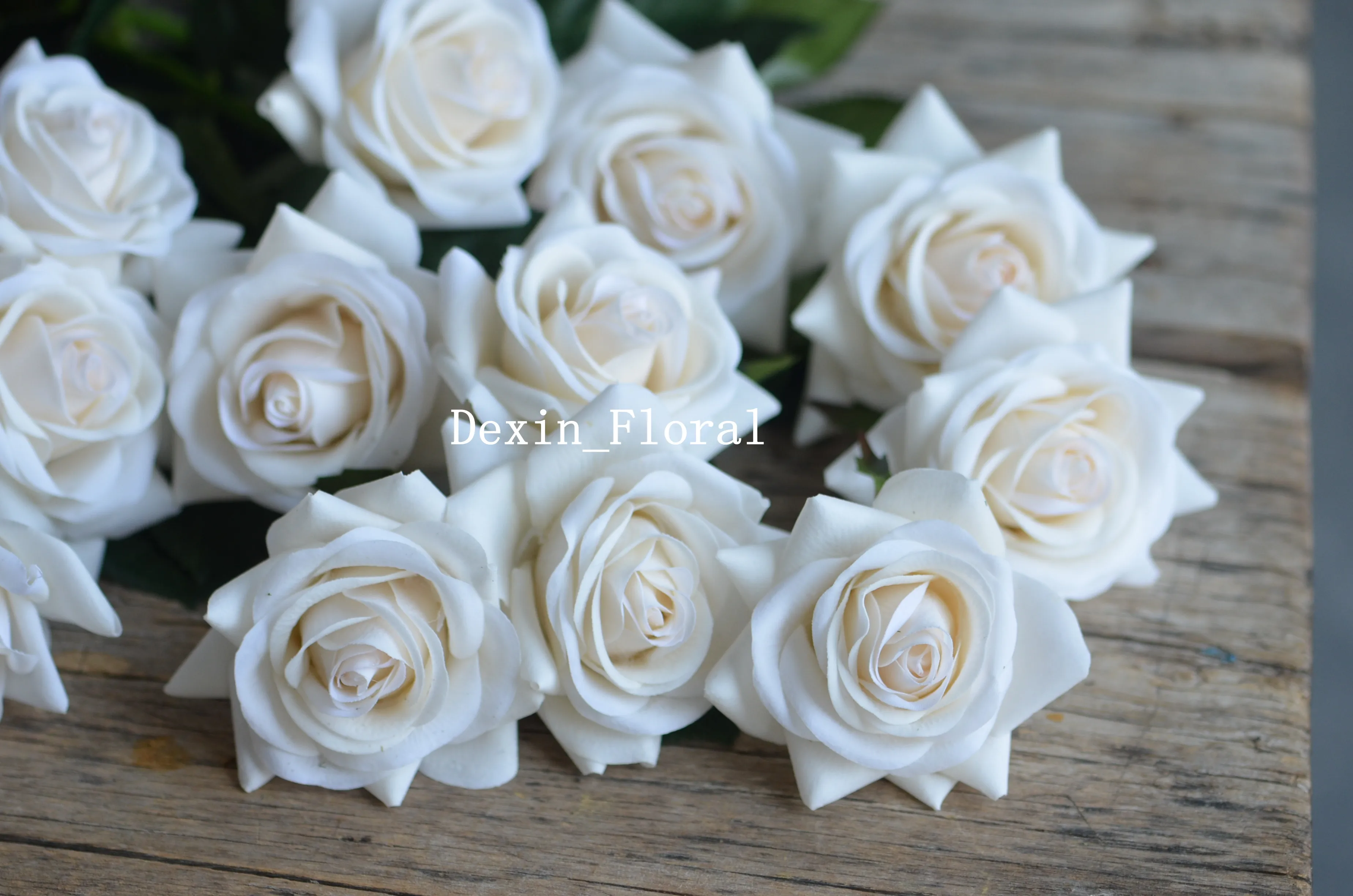 Morandi White Real Touch Roses, Aritificial Flowers, Special Morandi Color Rose, Perfect For DIY Arrangement, Wedding Flowers