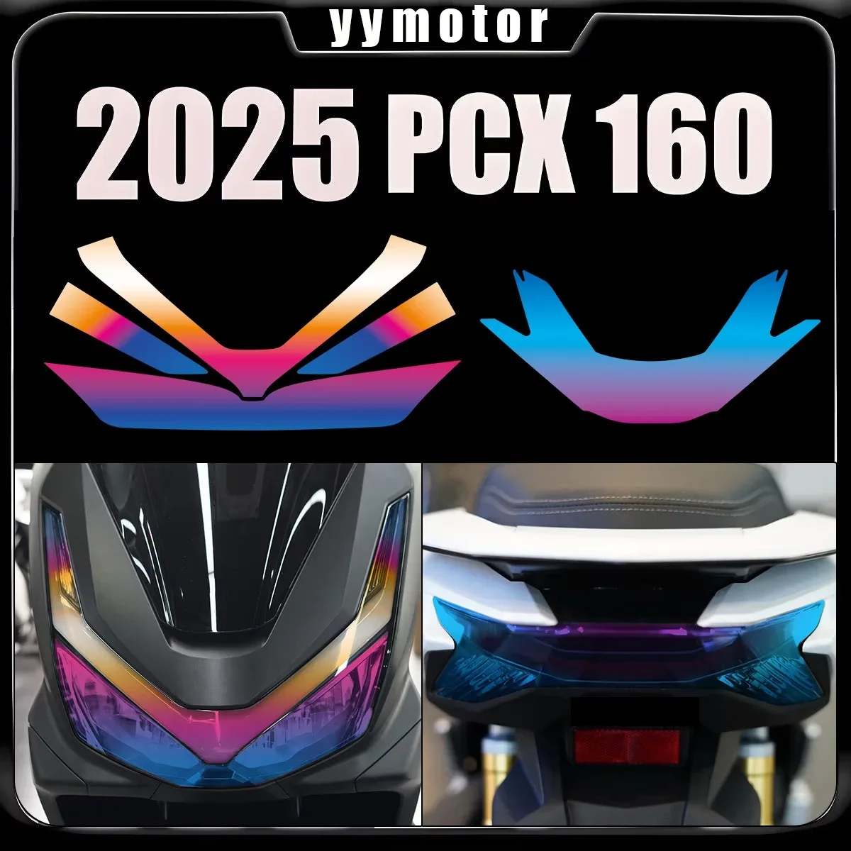 

Для 2025 PCX160 Pcx 160 наклейки наклейки глянцевый цвет переключения фар задний фонарь виниловая пленка наклейка наклейки
