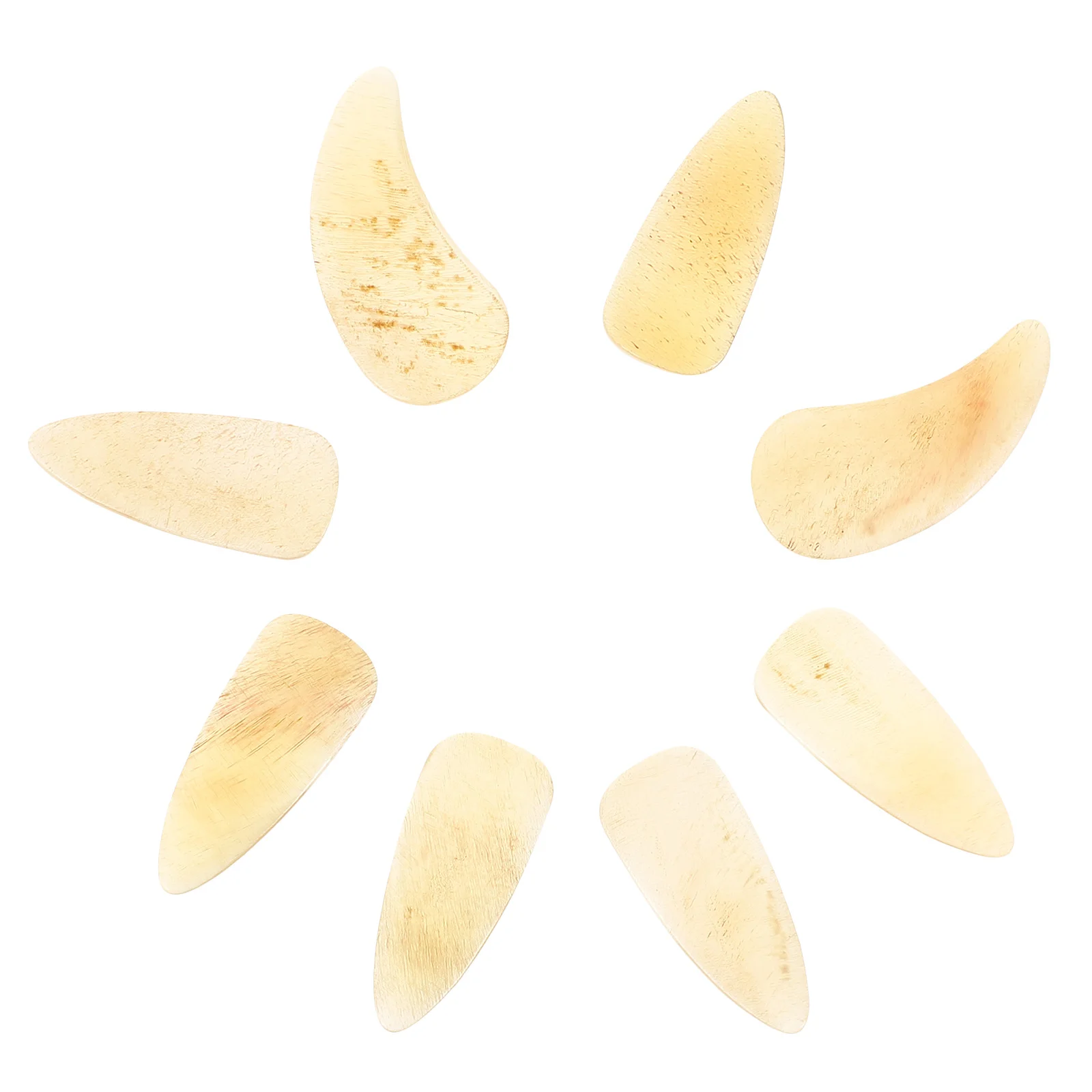 

8Pcs Guzheng Nail Protectors Light Yellow Moderate Hardness Durable Fingertip Covers Comfortable Guzheng Supplies