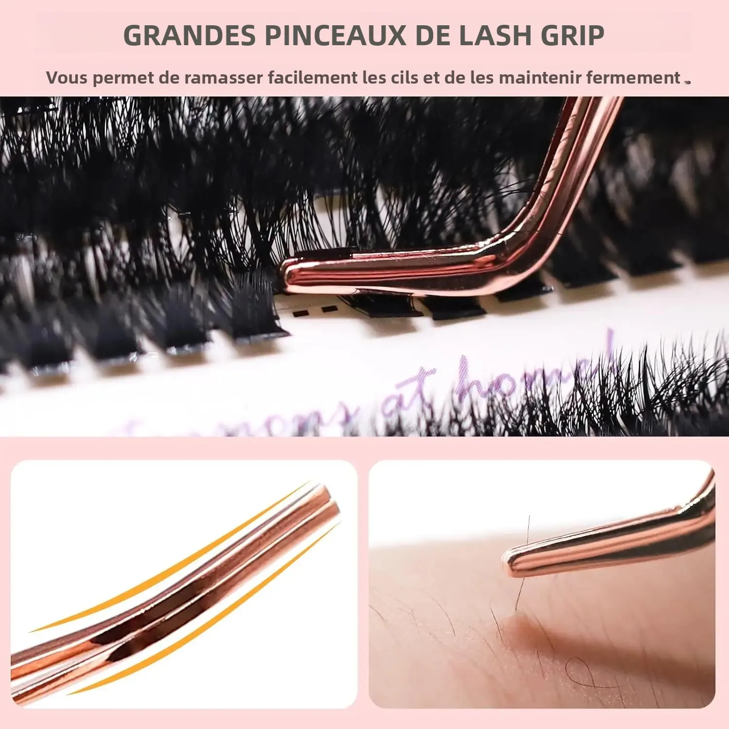 Pinça de cílios 2 em 1 com pente, pinça de cotovelo de aço inoxidável, colocação de precisão para aplicação diy de cílios postiços