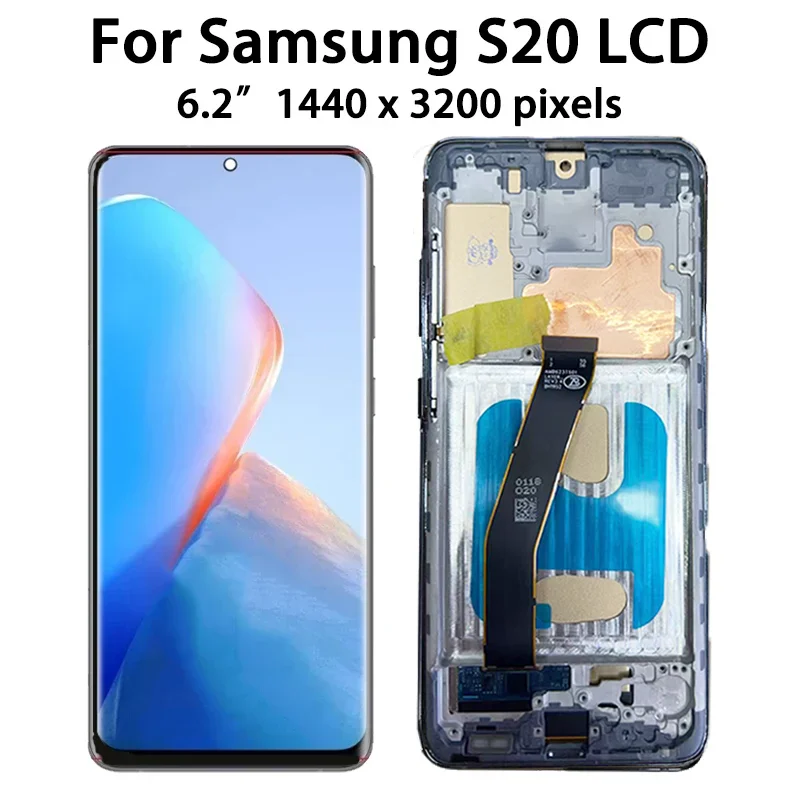 TFT Quality S20 Plus Screen For Samsung S20 4G LCD G980F Display Touch Screen Digitizer For S20+ G986F G985F LCD With Frame
