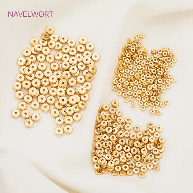 18k Gold Plated Spacer Beads Beads For Beading Jewelry Fittings,For Bracelet Making,DIY Jewellery Making Supplies Wholesale