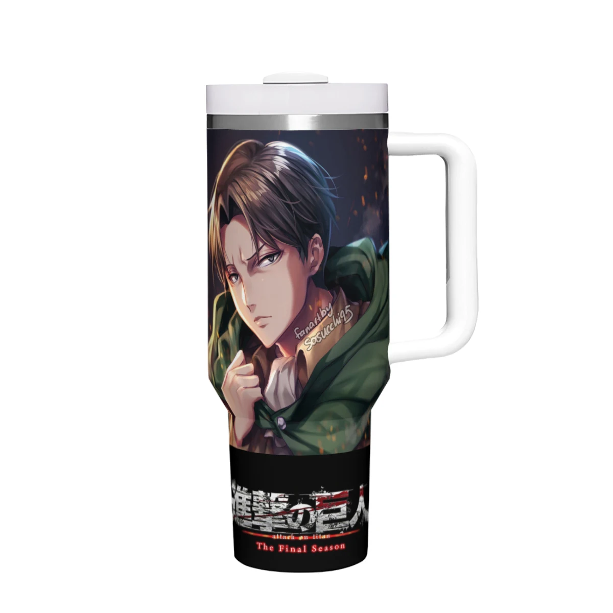 Car Travel Mugs Attack On Titan Stainless Steel 304 Tumbler Water Bottle 40oz/1200ml