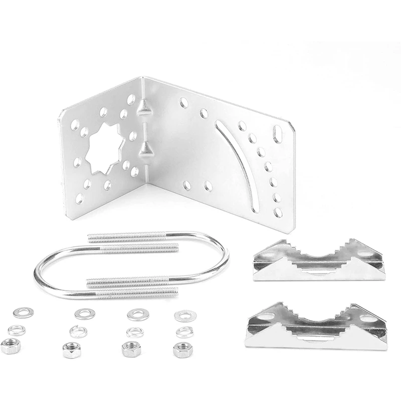 

Pole Mount Bracket L Mounting Bracket To Wall Hardware Accessories For LPDA Yagi Outdoor Antenna With U-Bolt