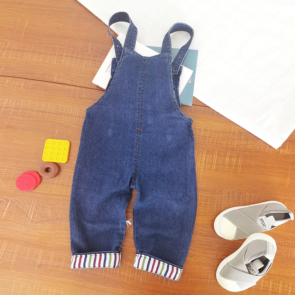 IENENS Toddler Baby Overalls Boys Long Pants Cartoon Denim Dungarees Kids Girl Jeans Jumpsuit Clothes Infant Bottoms 0-3Y