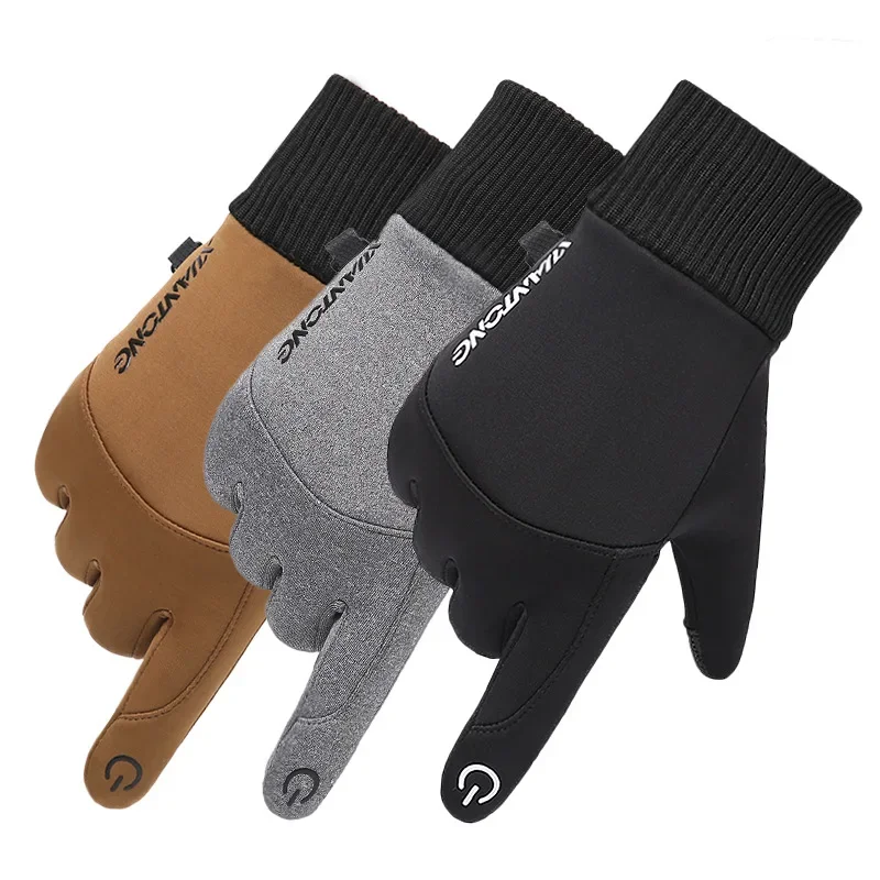 

Outdoor Sports Touch Screen Men Driving Motorcycle Snowboard Gloves Non-slip Ski Gloves Warm Fleece Gloves for Men Women