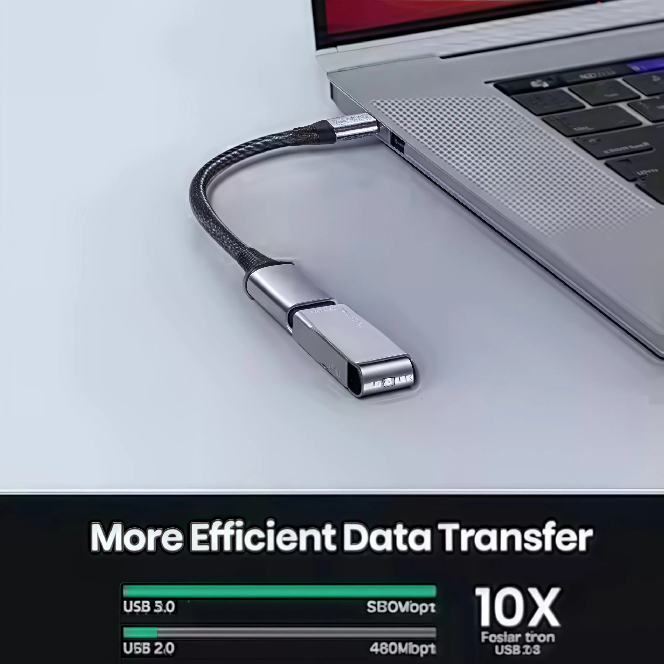 كابل محول USB C إلى USB A OTG من النوع C - سلك تمديد نقل البيانات عالي السرعة لمحرك فلاش لوحة مفاتيح الكمبيوتر المحمول والماوس