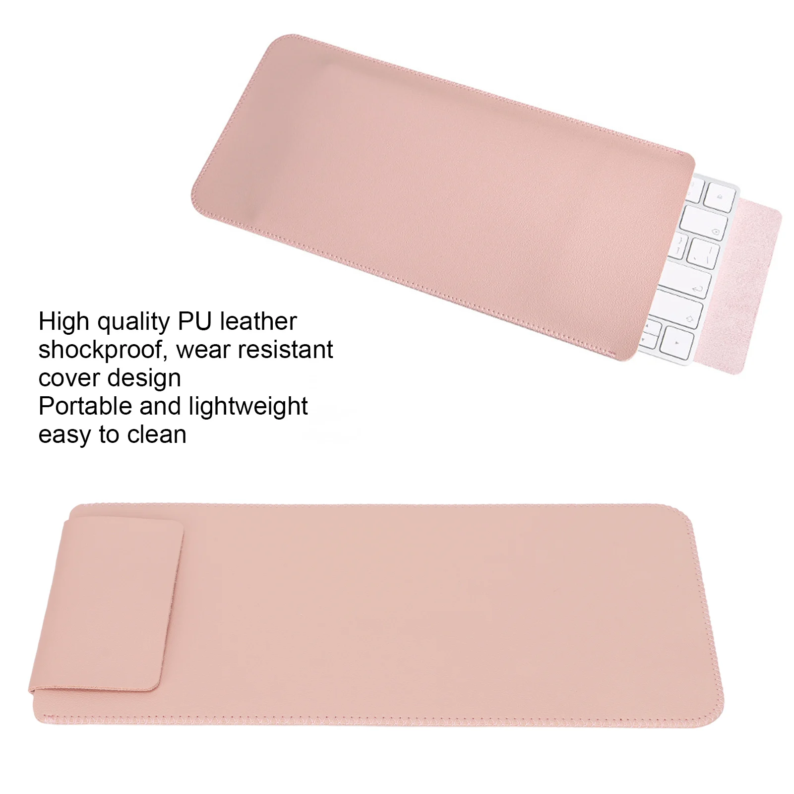 Wireless Keyboard Case PU Leather Portable Lightweight 30x14x1cm Protective Case for Magic Keyboard 2 Keyboard Protective Case
