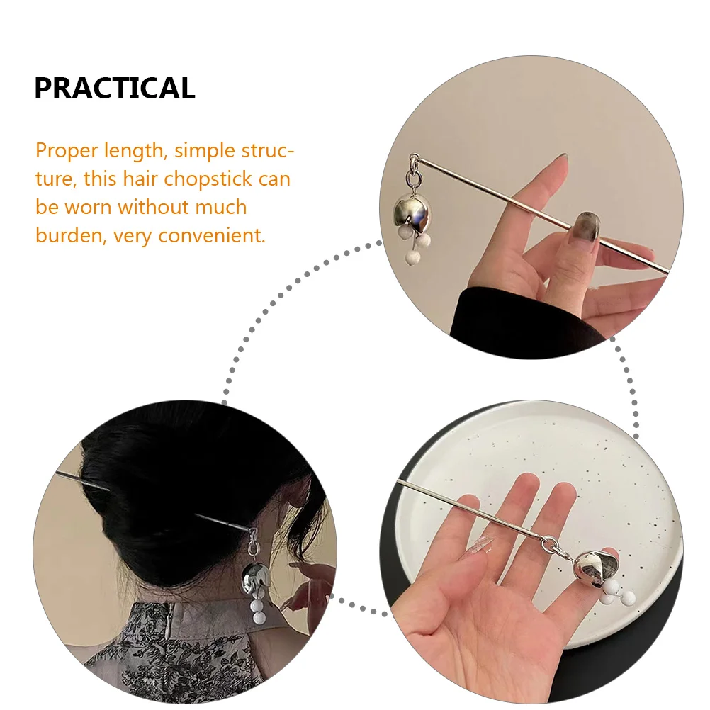 

Metal Tassel Hairpin Black Bun Bobby Pins Women Wedding Accessories Elegant Hair Chopstick Sturdy Material Long Term Use Hair