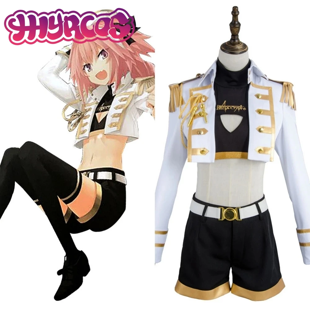 Anime Astolfo Cosplay Costumes Fate Apocrypha FA Rider Astolfo Full Set Astolfo Uniforms Halloween For Women Wigs Hair Shoes