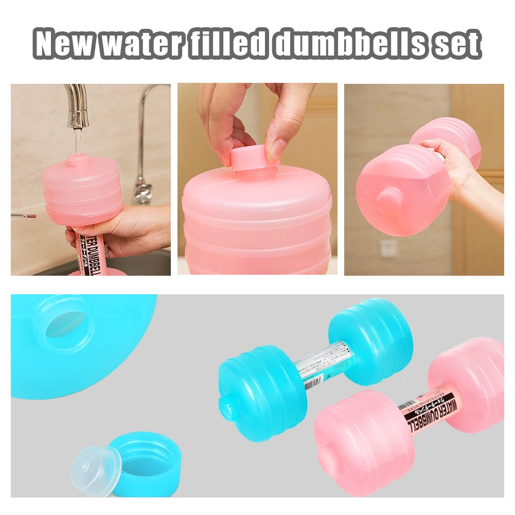 Mit Wasser gefüllte Hanteln, tragbare Hantel-Sportwasserflasche für Armkrafttraining, Heim-Fitnessstudio, Fitness – Detail 5