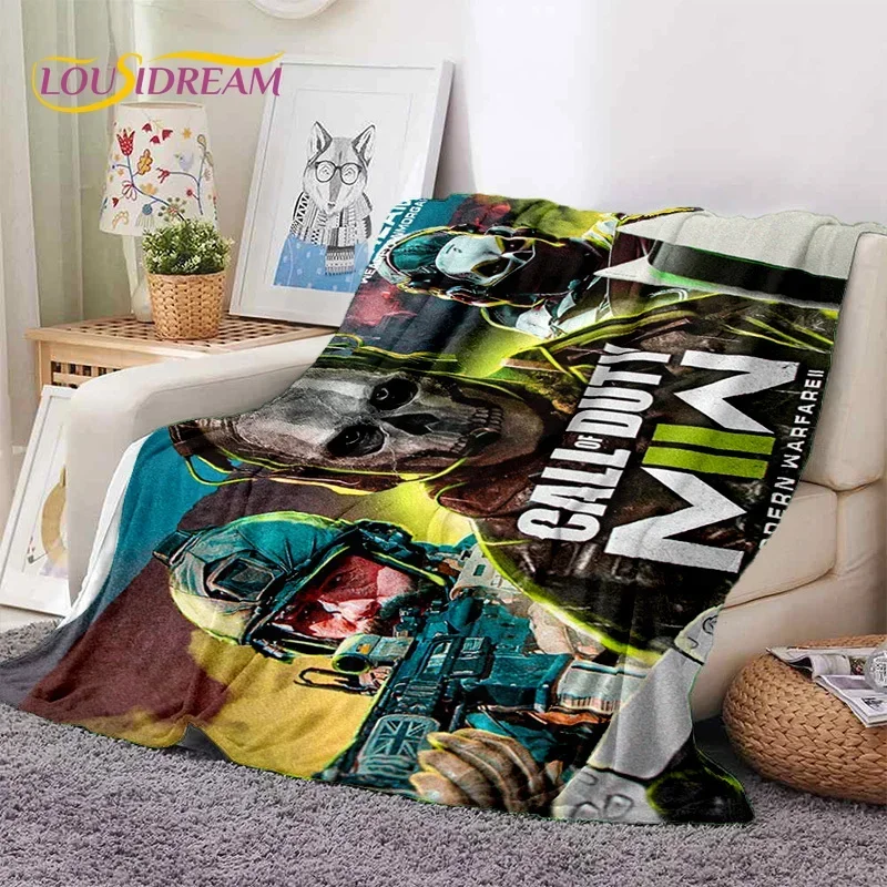 Call of Duty War game Beds soft flannel blanket for beds bedroom sofa picnic, throw blanket cover outdoor entertainment gift