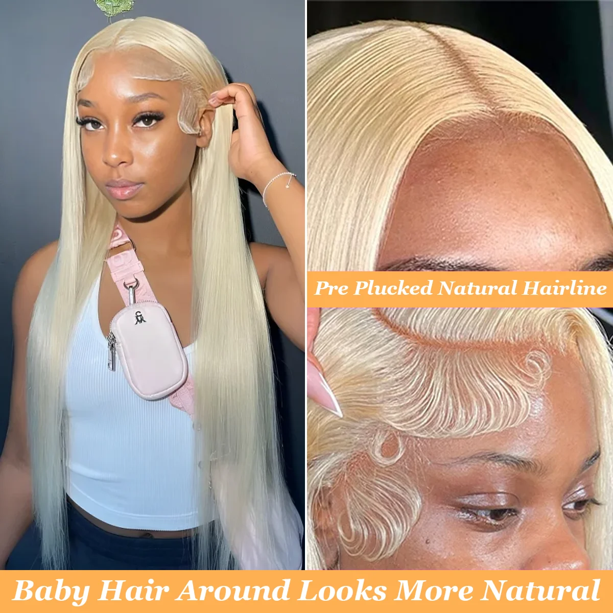 باروكة أمامية من الدانتيل الشفاف عالي الدقة 13*6 مستقيمة مقاس 36 بوصة وكثافة 220% # 613 شعر مستعار بشري برازيلي حقيقي أشقر عسلي للنساء