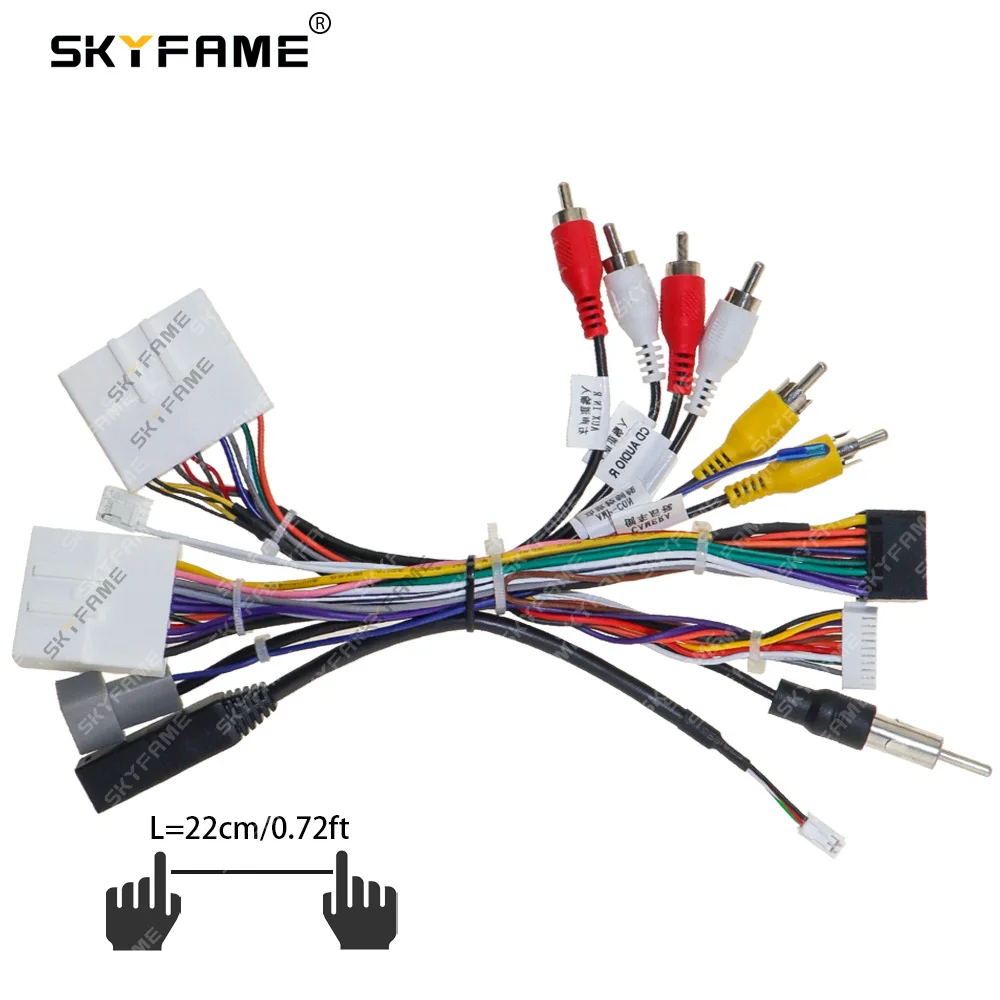 SKYFAME Auto 16 pin Kabelbaum Adapter Canbus Box Decoder Android Radio Power Kabel Für Mazda 3 Axela Mazda 6 Atenza