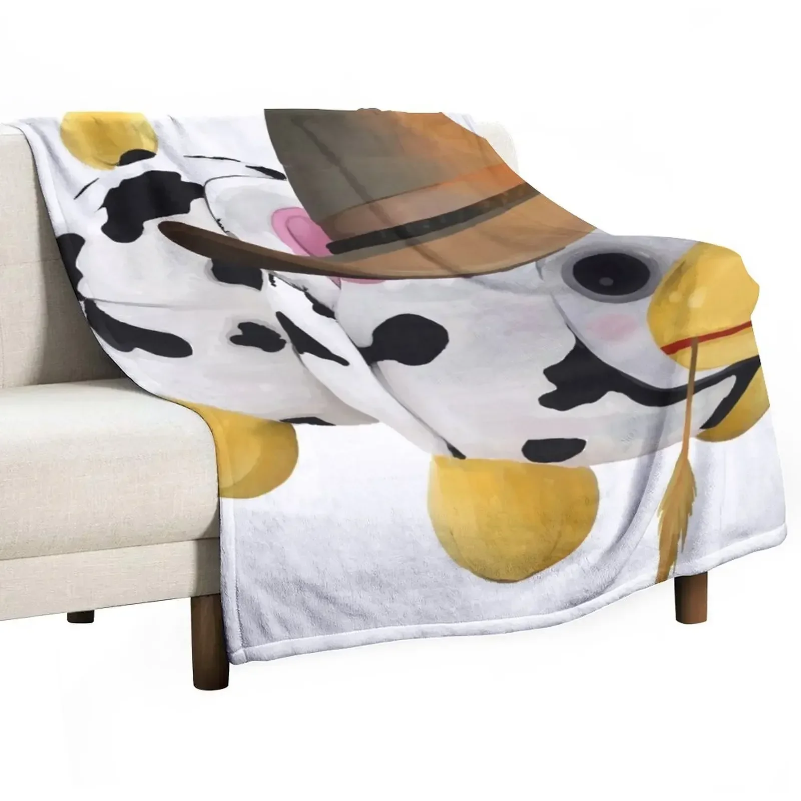 Cowboy peepy Throw Blanket Hair Luxury Designer Blankets