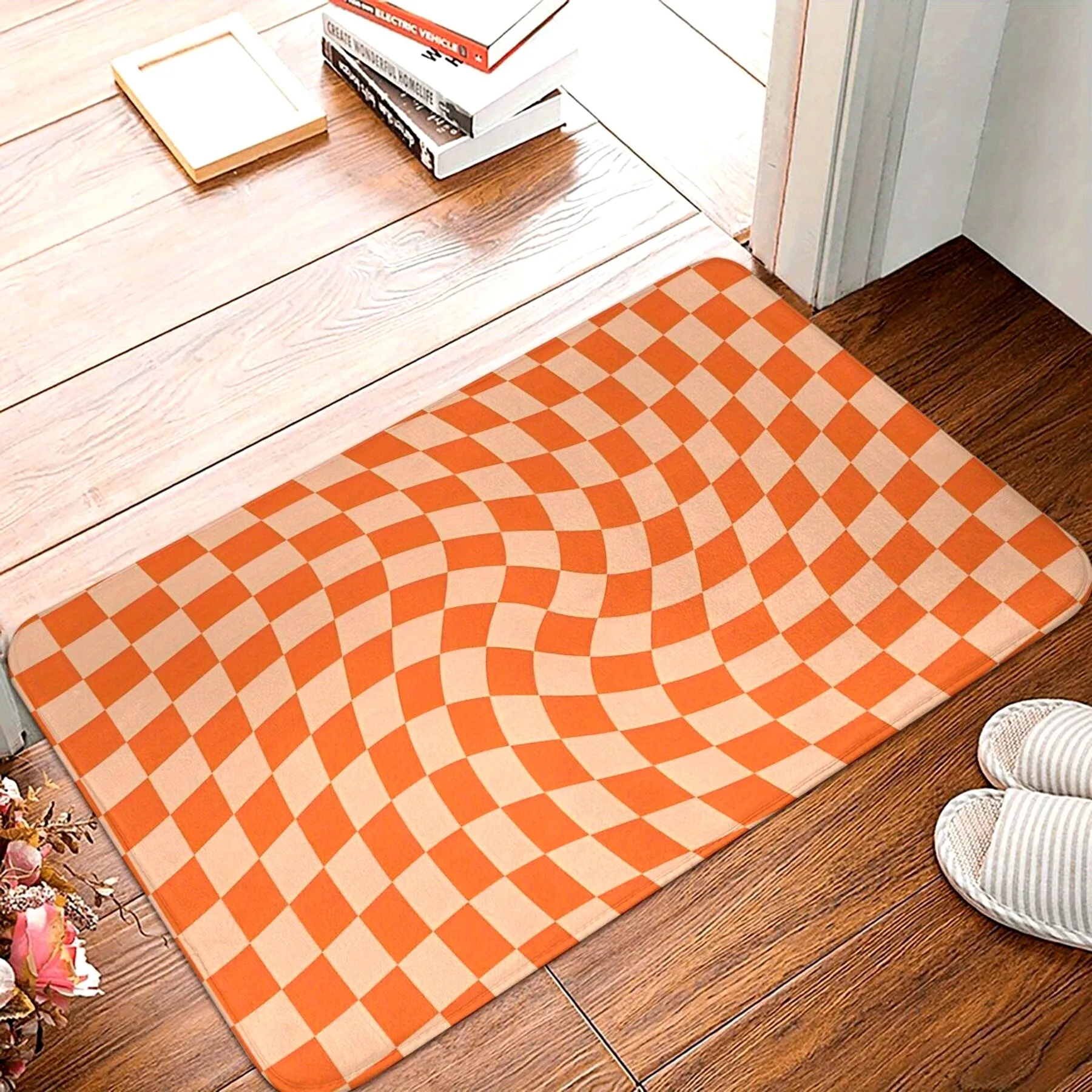

1PC Block Pattern Kitchen Rugs Non-Slip Door Mats Pop design Bathroom Rug Bath Mat Carpet for Home Sink Laundry Decor