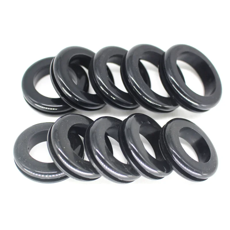 ID 25mm 30mm 35mm 40mm 50mm Black Rubber Seal Double Sided Protective Coil Wire Cable Hole Protection Ring Shim Washer Hardware