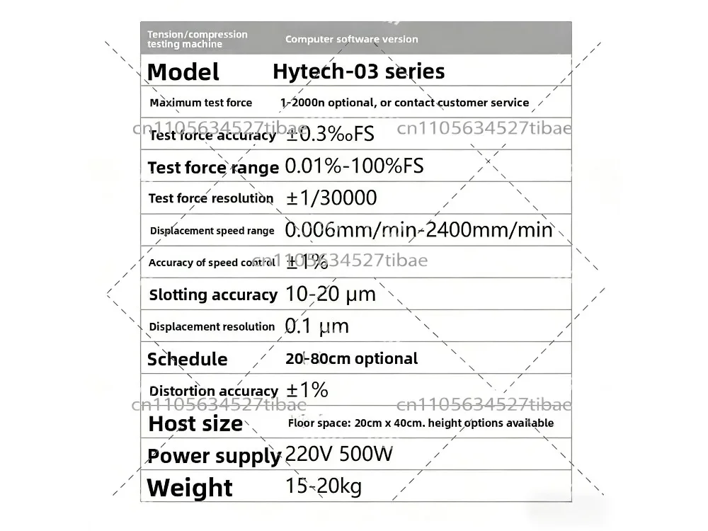 Electric Tensile Compression Testing Machine for Hydrogel Piezoresistive Capacitor Film Fatigue Strength Plastic Testing