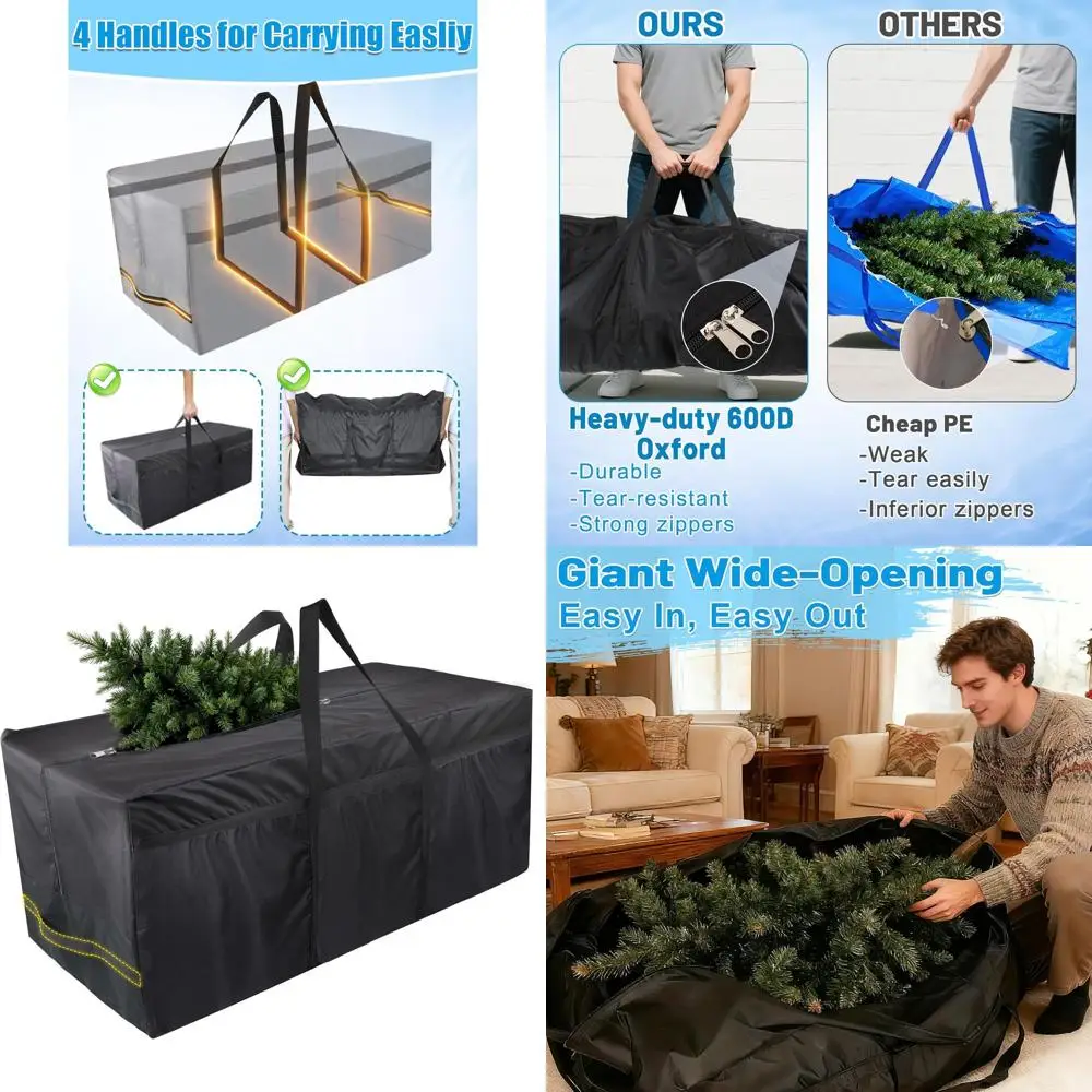 

6-7.5ft Christmas Tree Storage Bag - 140 Gallon, 4 Handles, Multipurpose Oxford Bag for 56x24x24