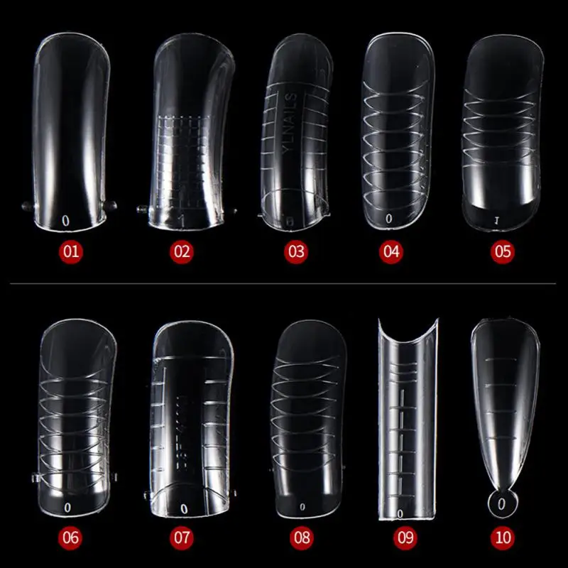 Dual Forms Tips Quick Building Gel Mold Nail System Full Cover Tips Nail Extension Forms For Manicures Tools Set