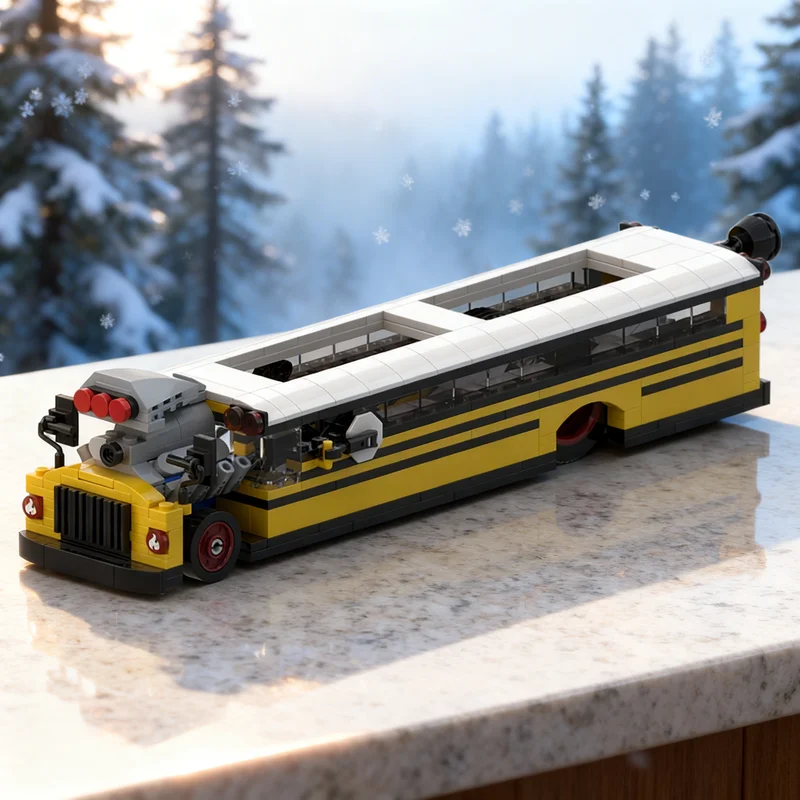 

393 детали MOC Promod School Bus Education Express 8 City Champions, конструктор, креативный подарок, декор для демонстрации, сборная модель