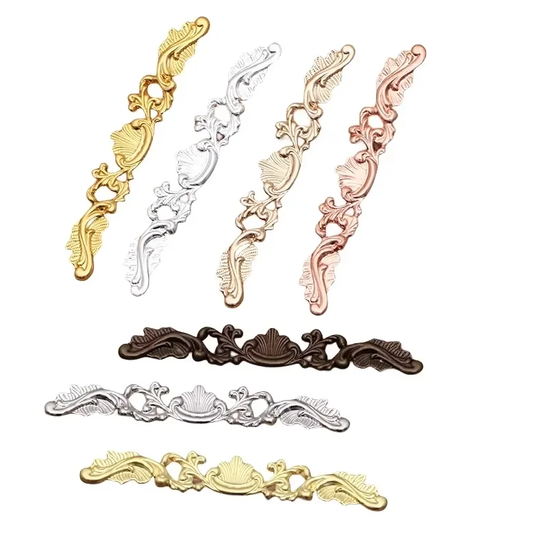 

BoYuTe (50 Pieces/Lot) 7*78MM Metal Base Stamping Flower Plate Materials for Jewelry Making Diy Accessories