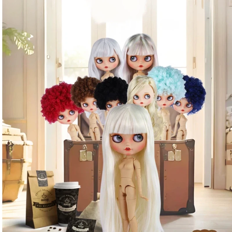

Icy Dbs Blythe Doll Tan Skin Custom Spray Makeup Open Mouth Smile Buck Teeth 19 Joints Matte Nude Finished Doll With Elf Ears