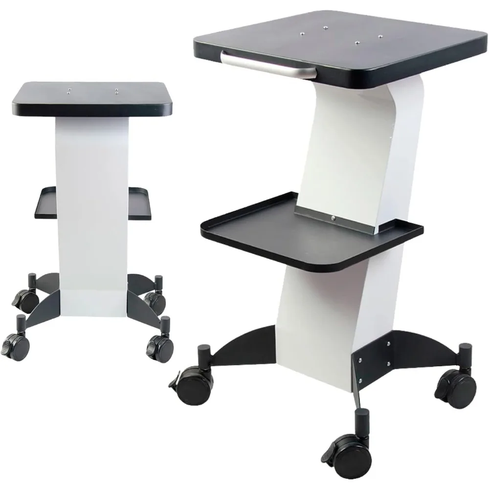 

Beauty Trolley Salon Rolling Cart – A White Color Moveable Esthetician Machine ,and Stand – Mobile cart of Aluminum Alloy