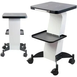 Beauty Trolley Salon Rolling Cart – A White Color Moveable Esthetician Machine ,and Stand – Mobile cart of Aluminum Alloy