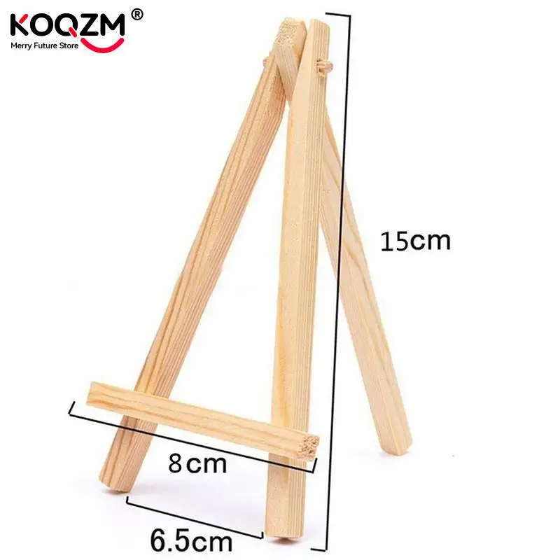 1Pcs 8*15cm Mini Wood Artist Tripod Painting Easel For Photo Painting Postcard Display Holder Frame Cute Desk Decor