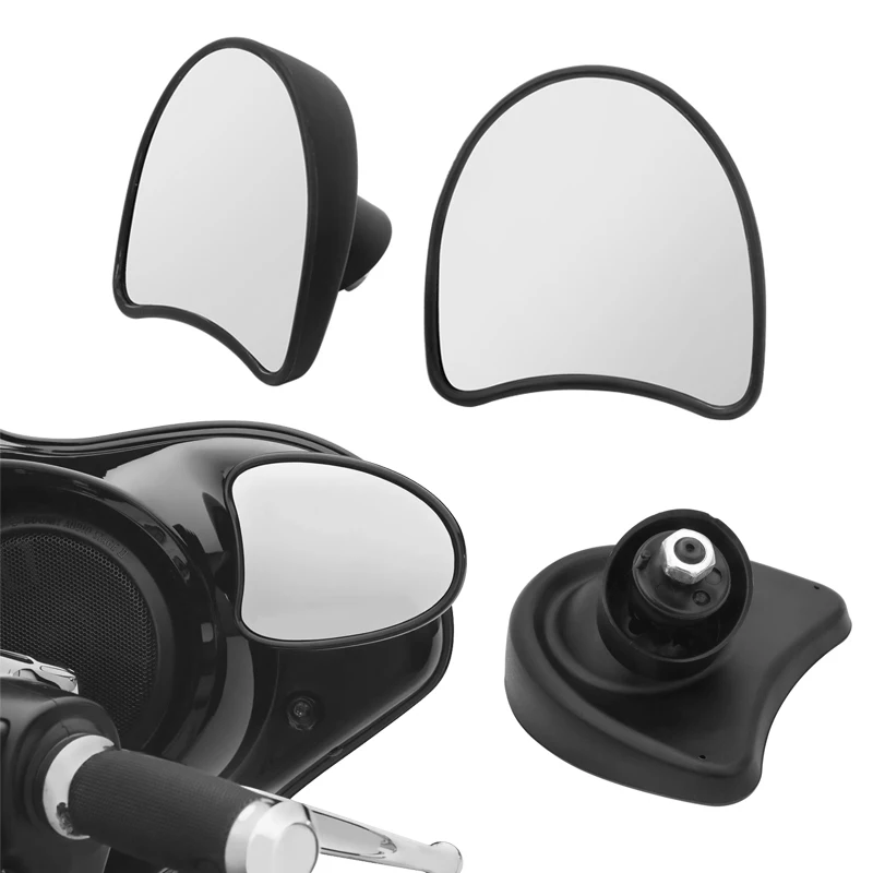 

Motorcycle Black Rearview Mirror For Harley Electra Glide Ultra Limited Tri Glide 14-Later Batwing Fairing Mount Side Mirrors