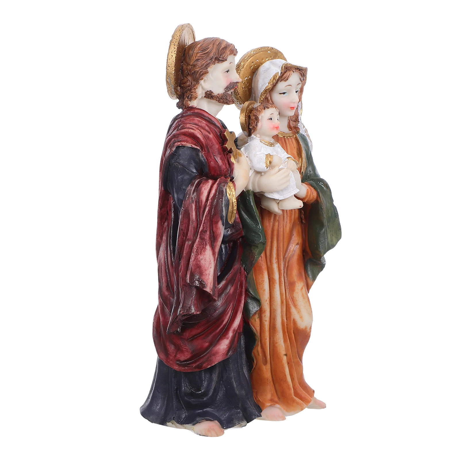 

Jesus Baptism Statue: Resin Religious Nativity Figurine Catholic Family Statue Decoration for Christmas Table Holiday Celebratio