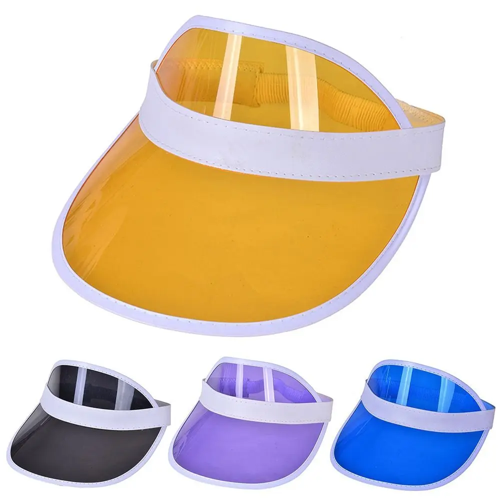 Empty Top Summer Baseball Hat New Plastic Transparent Visor Caps Women Men PVC Sports Accessories Outdoor Sunshade