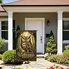 Owl Welcome Garden Flag, Owl Themed Garden Banner Outdoor Indoor Lawn Sign, Cute Bird Summer Spring Festival Flag Double Sid jjp