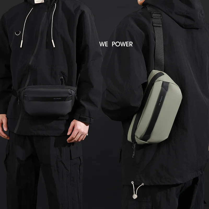 Men Waist Fanny Pack Multifunctional Sling Crossbody Bag Outdoor Travel Casual Portable Commuter Chest Bag