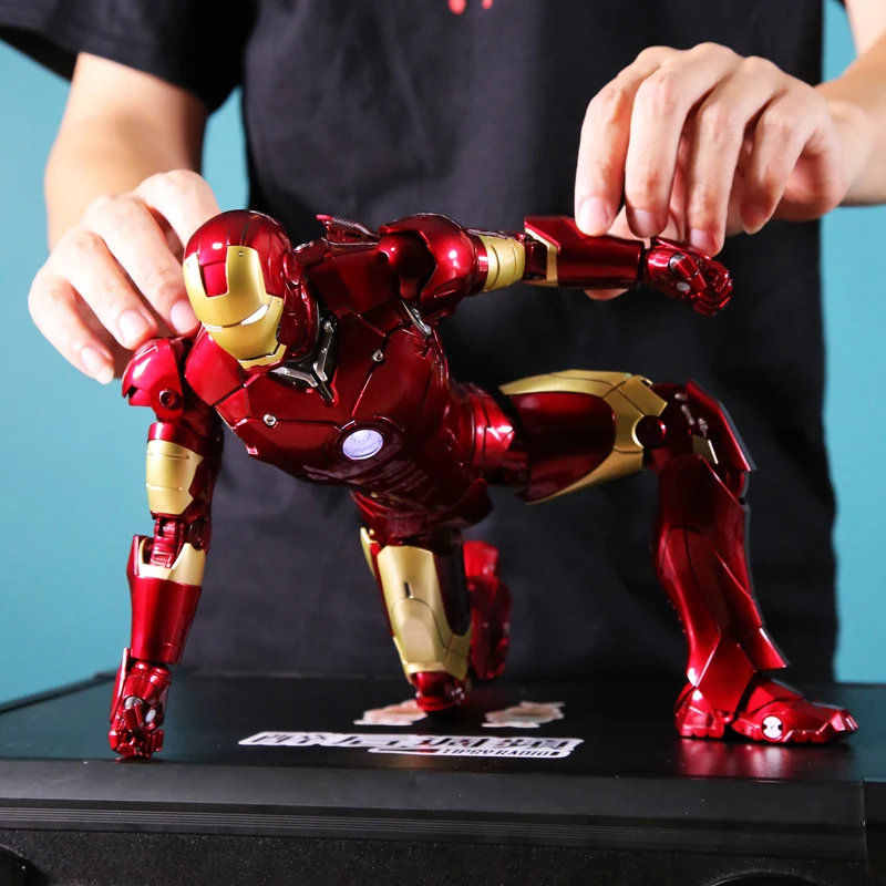 Iron Zd Man-Figura De AccyjN De Tony Stark Modelo De 36 سم Mk3 أساطير أصلية Iluminaciona Led ColeccyjN Conmemorativa 1/5