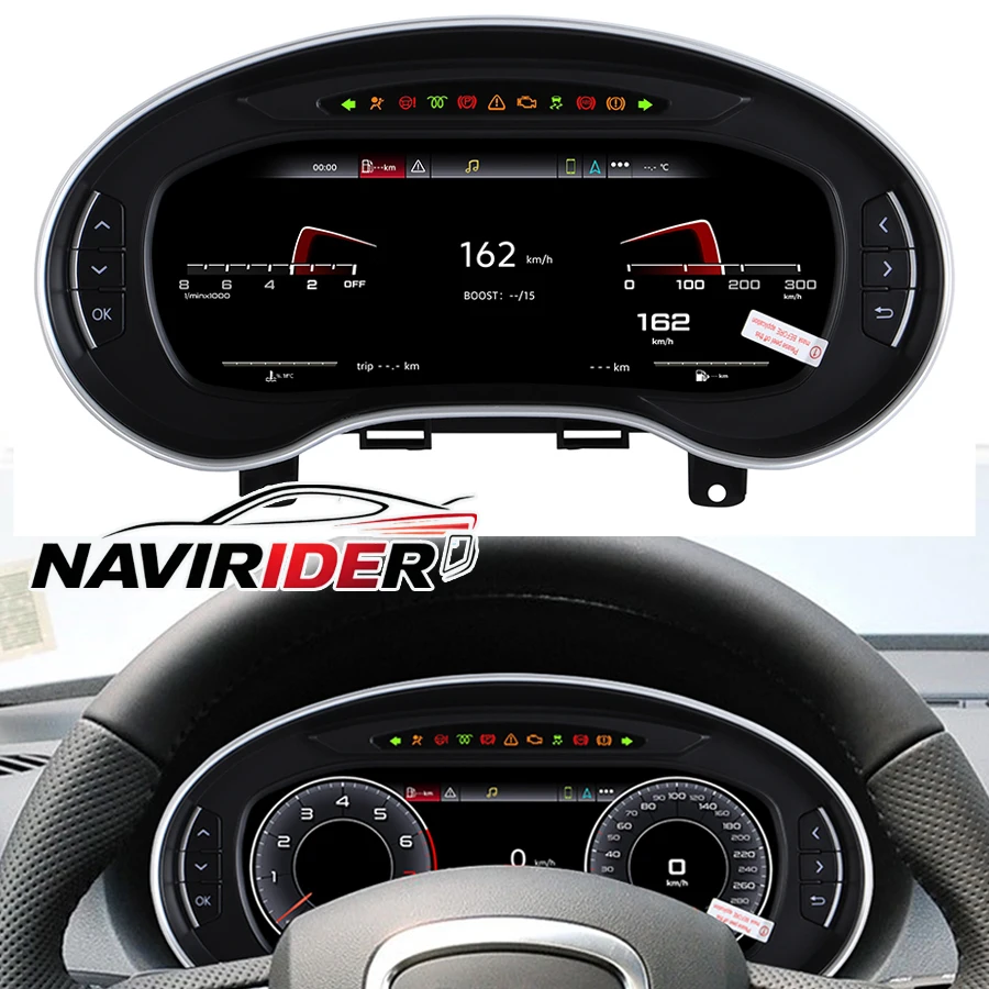 Oui, tableau de bord numérique LCD pour Audi A3 206 2004-2013, CarPlay sans fil, écran 12,3 pouces, cockpit virtuel, compteur de vitesse
