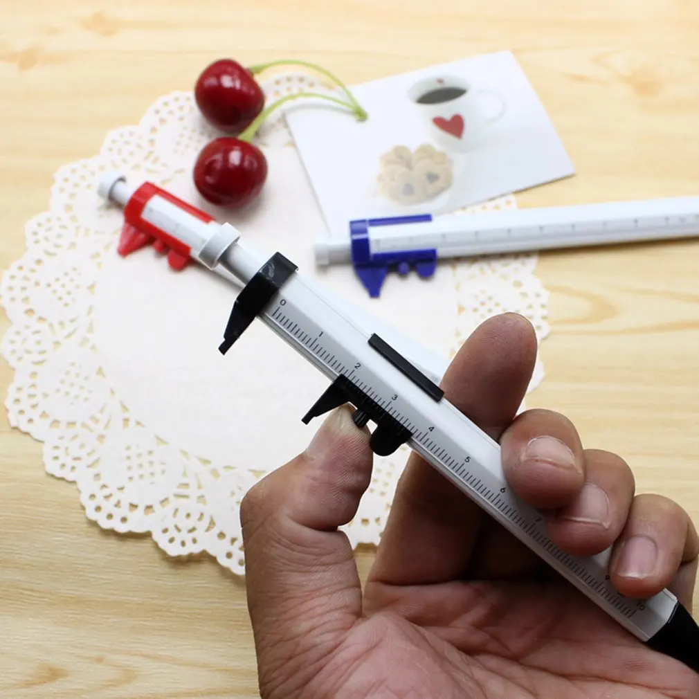 Multifunction Gel Ink Pen Vernier Caliper Roller Ball Pen Stationery Ball-Point 1.0mm Woodworking Tools Dropshipping