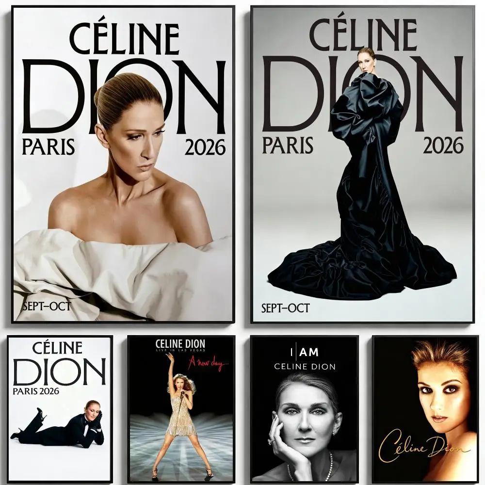 Person Celine Dion Poster Poster HD Printing Fresh Elegant Style Wall Art Home Decor For Living Room Bedroom Gift