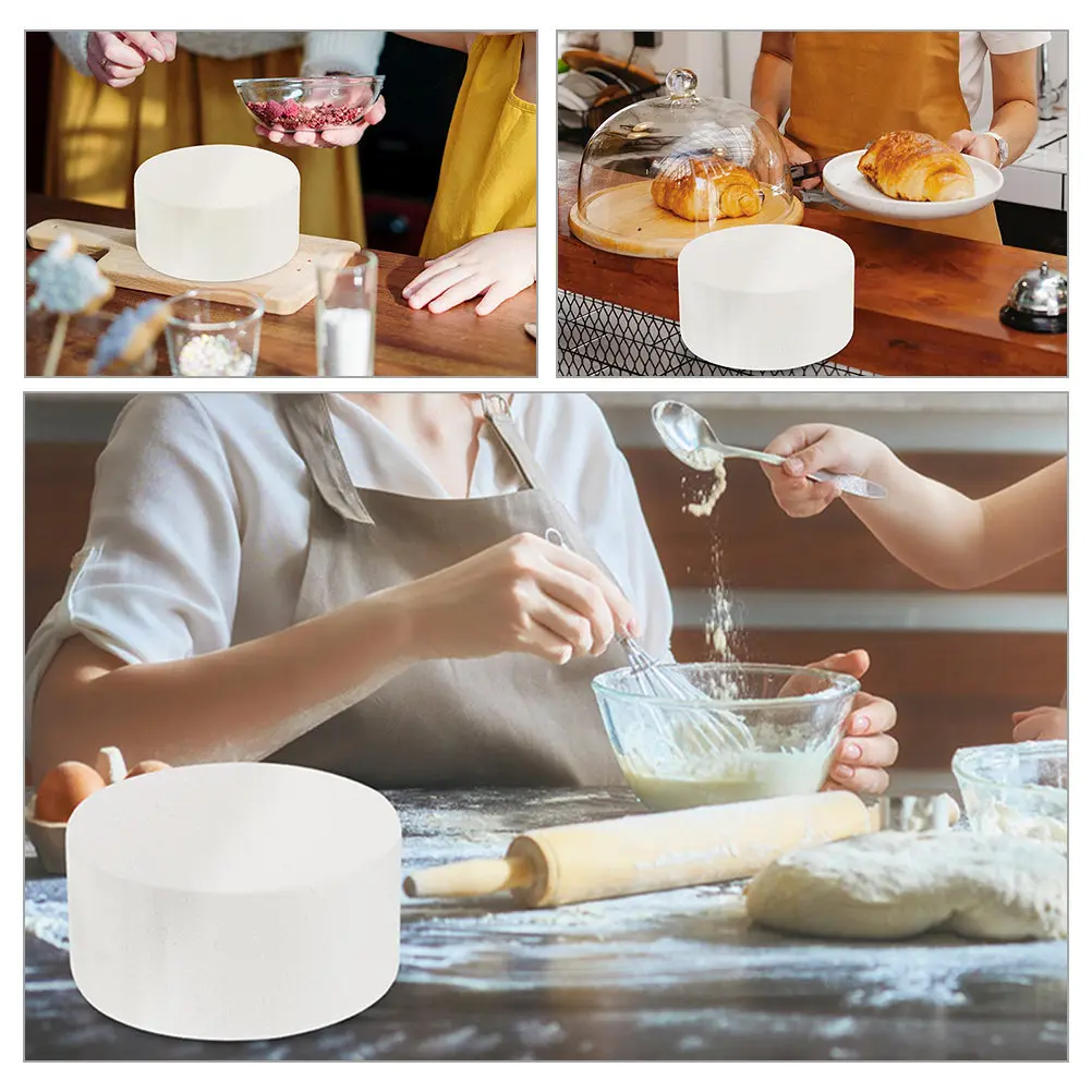 2Pcs Round Cake Dummy Foam Circles Lightweight Decorating Practice Cake Dummies Baking Display Prop DIY Craft Ornament